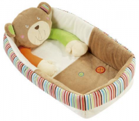 Moisés Horizontal de Pelúcia Marrom - Multikids